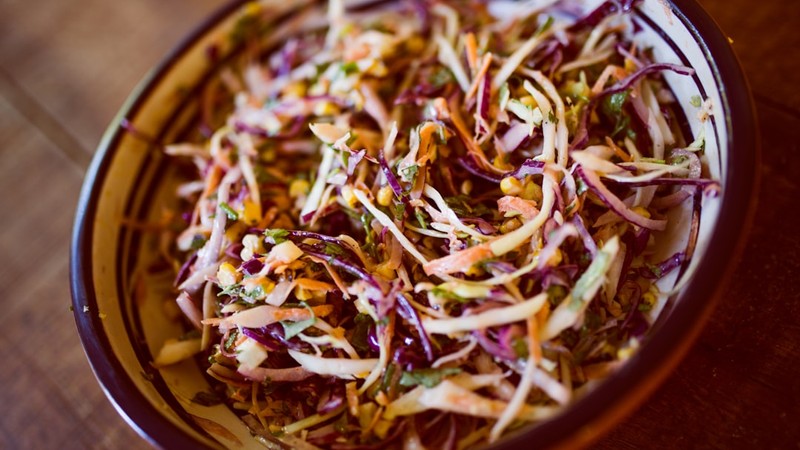 Coleslaw maison chou pomme miel