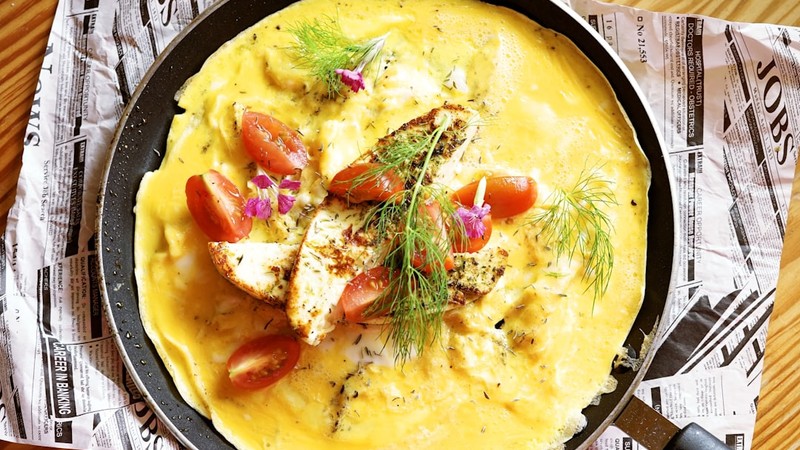 Omelette aux légumes du jardin