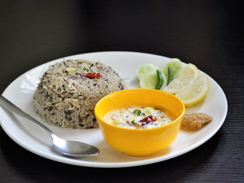 Poulet riz sauce yaourt citron