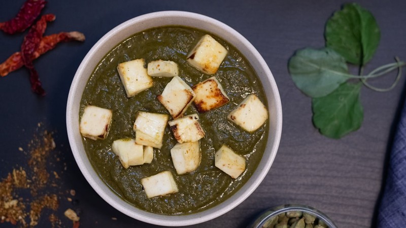Saag paneer aux épinards